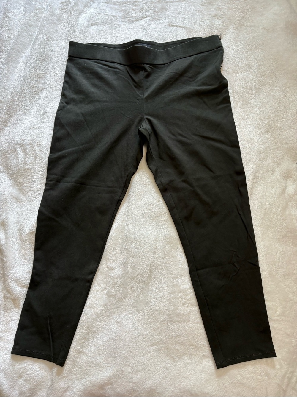 ANN TAYLOR STRETCH LEGGINGS WITH SIDE ZIPPER